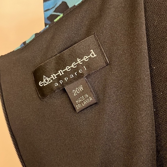 Connected Apparel Plus-Sized Sleeveless Tropical Midi Dress, Sz. 24. - Picture 7 of 12